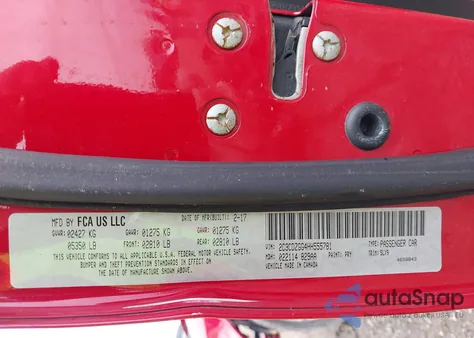 2017 Dodge Challenger Gt из США, поврежденный, VIN 2C3CDZGG4HH555781